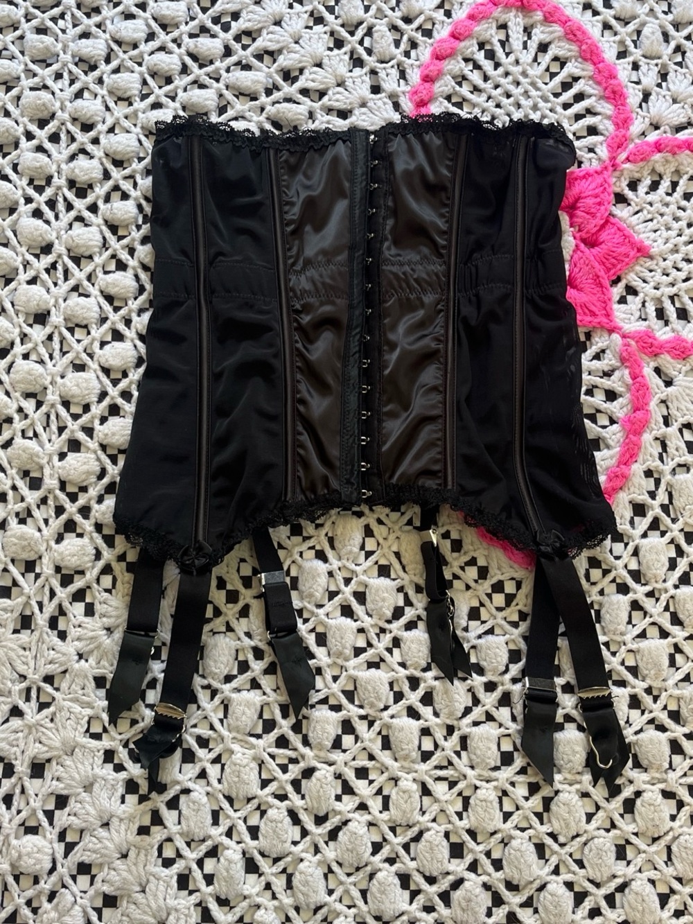Retro Lingerie By Swanky Pins Black Corset Garter